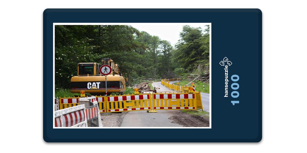 hansepuzzle 12896 - Baustelle Puzzle, 1000 Teile, Industrie, 60,0 x 46,0cm mit hochwertiger Aufbewahrung, Kartonbox und wiederverschließbarem Beutel