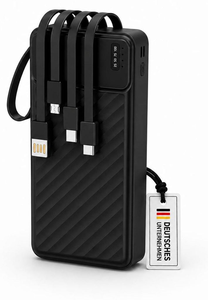 Powerbank 20.000 mAh mit integriertem USB-C-, USB-A & Produktbild 