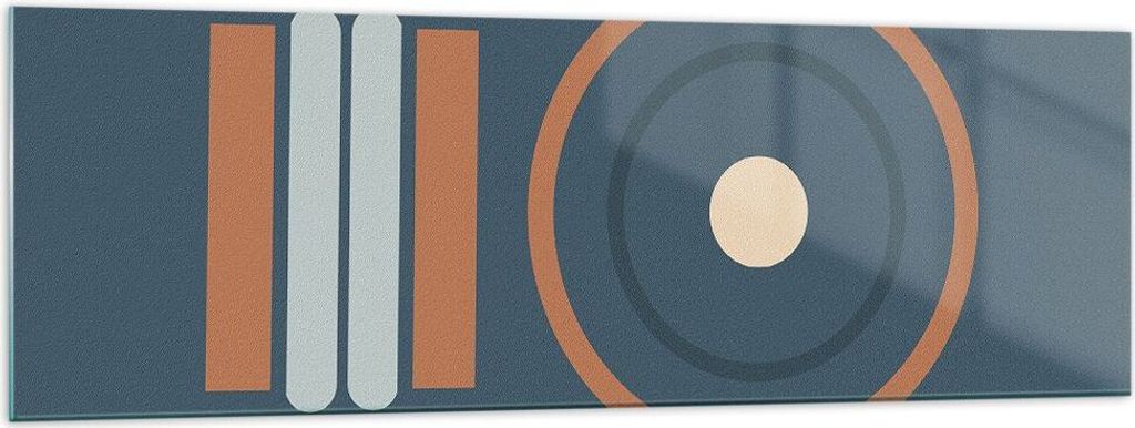 Bilder auf glas - Einteilig - Abstrakt modern Muster - 160x50cm - Glasbilder - Wandbilder - Bilder - zum Aufhängen bereit - Wanddekoration aus Gla...