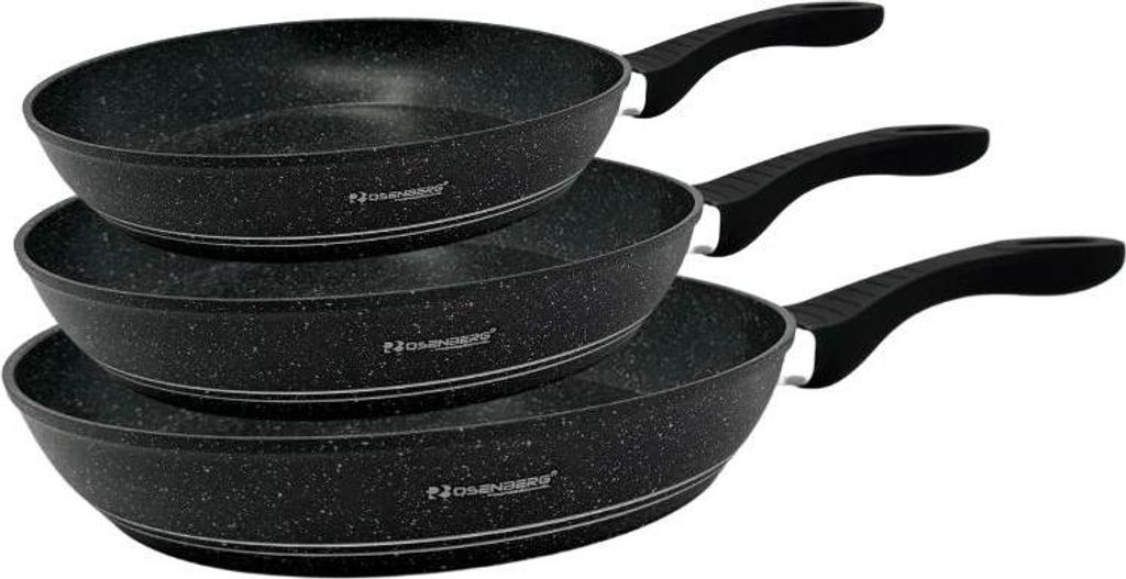 Rosenberg RB-FP3: Pfannenset mit Steinoberfläche - 28 cm, Produktbild 