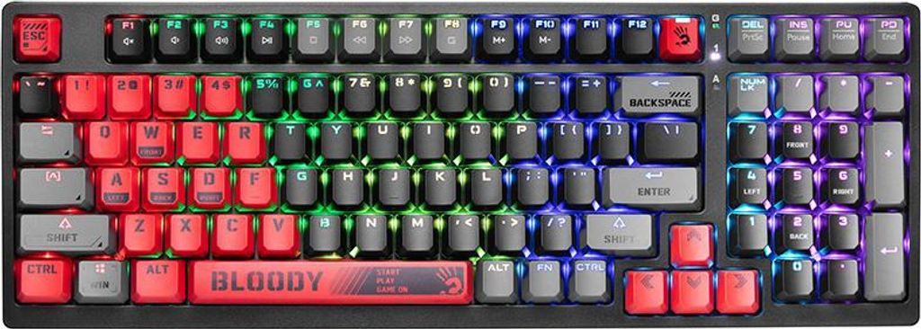 A4TECH mechanische Tastatur Bloody S98 USB Rot (BLMS Red Produktbild 