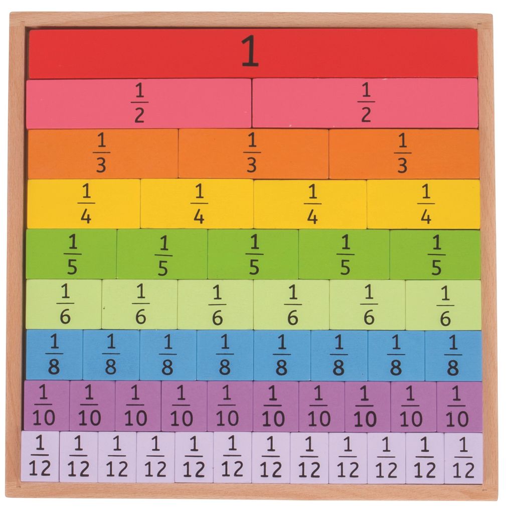 Bigjigs Toys Didaktische Bruchtabelle Produktbild 