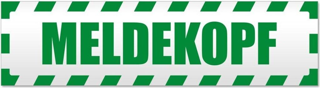 Kiwistar Meldekopf gestreift Magnetschild Schild magnetisch - 45cm Grün - Magnetfolie für Auto PKW Kfz