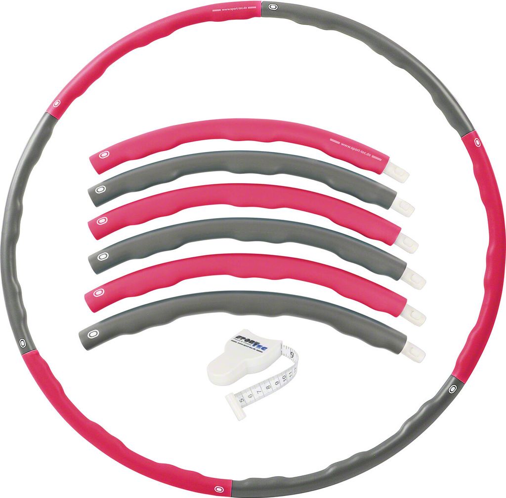 Sport-Tec Hula Hoop Reifen, ø 100 cm, 1,5 kg, inkl. Maßband Power Fitnessreifen Hulahoop zur