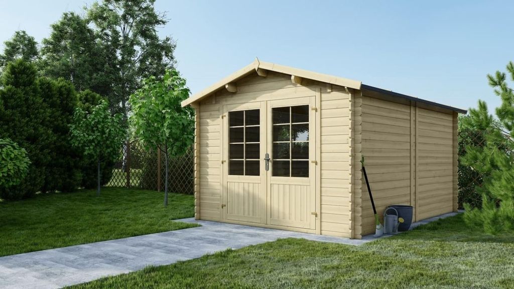 Casetta da giardino in legno - 12m2 - 3x4m - 28mm - colore: Immagine del prodotto 