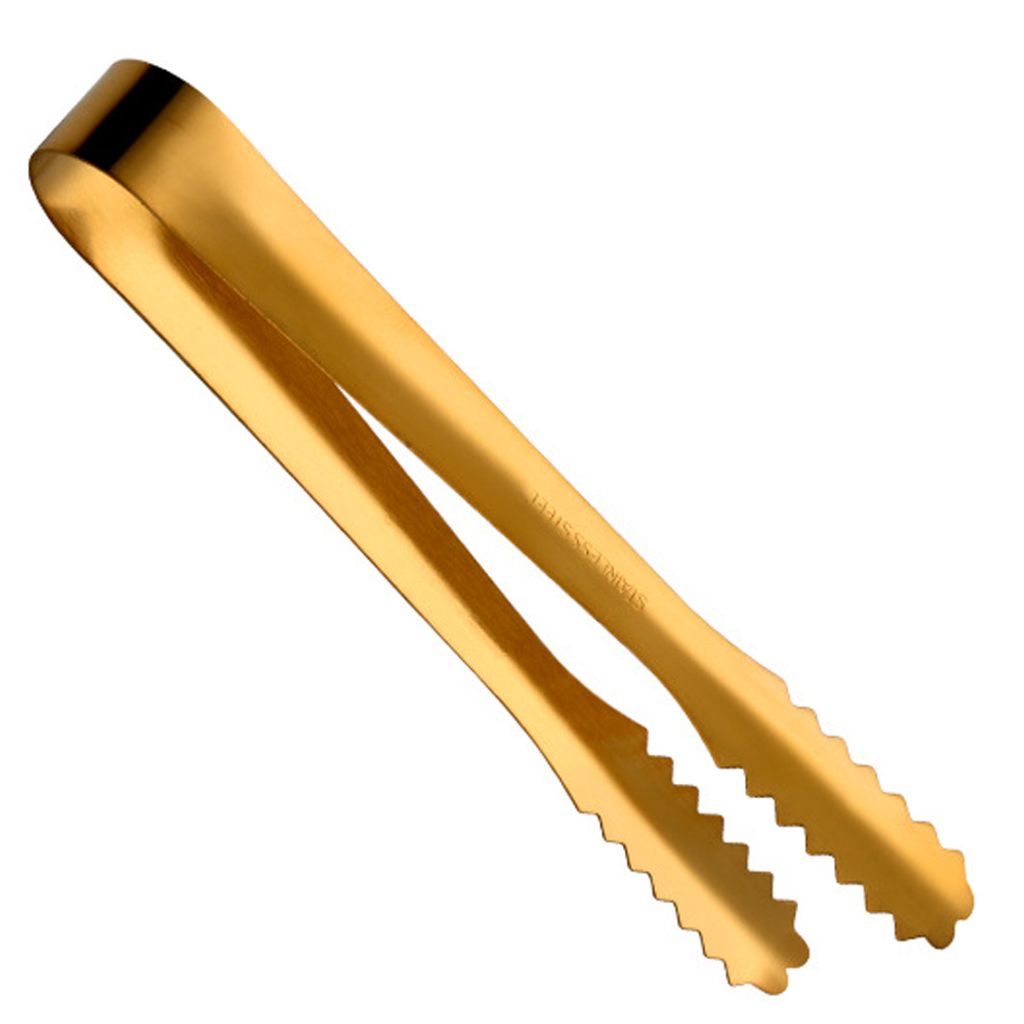 Edelstahl Eiszange Set , klein Mini Servierzange Süßigkeiten Zange Candybar Zuckerzange Küchenzange für Hochzeit Bar Party,Gold