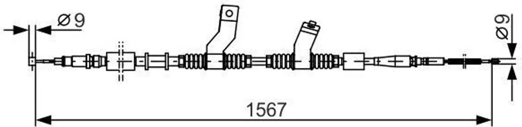 Câble Frein à Main Bosch 1987482354 Haute Résistance pour Lacetti J200