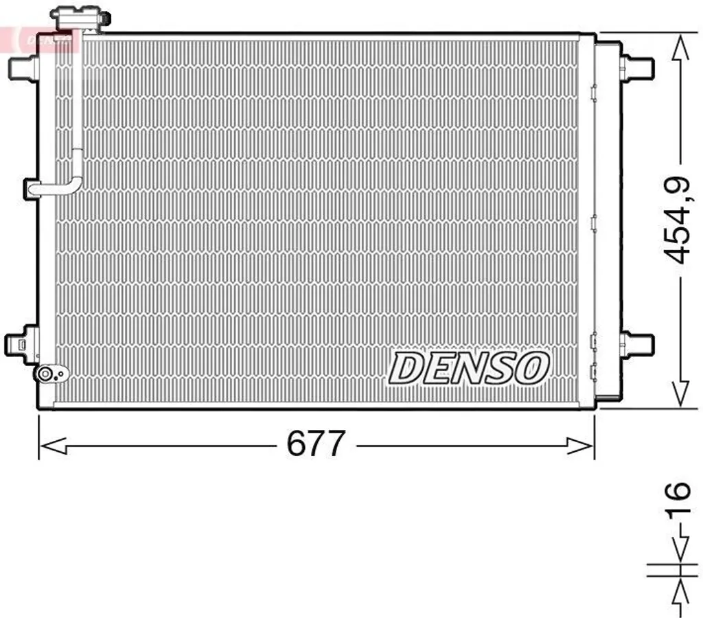 Radiateur de clim DENSO DCN02046 - Condenseur haute performance ALU