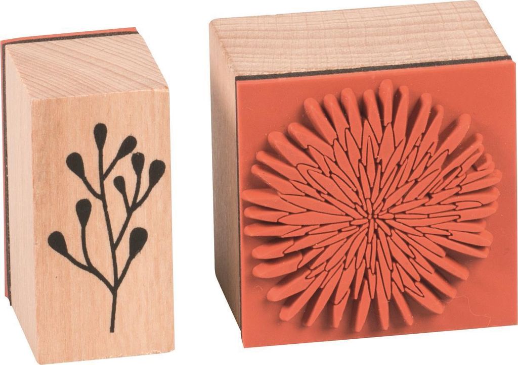 Heyda 204888690 Zestaw pieczątek "Kwiaty" 12 x 10 x 3 cm Zdjęcie produktu 