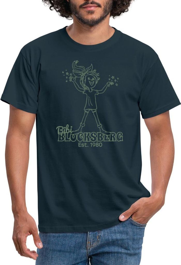 Spreadshirt Bibi Blocksberg Est. 1980 Männer T-Shirt, 4XL, Navy