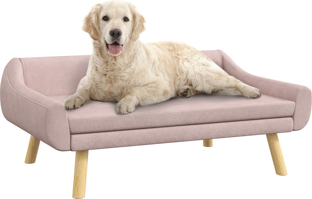 Divano Per Cani PawHut Con Cuscino Lavabile - Schienale Rimovibile, Gambe In Metallo, Per Taglie Piccole/medie