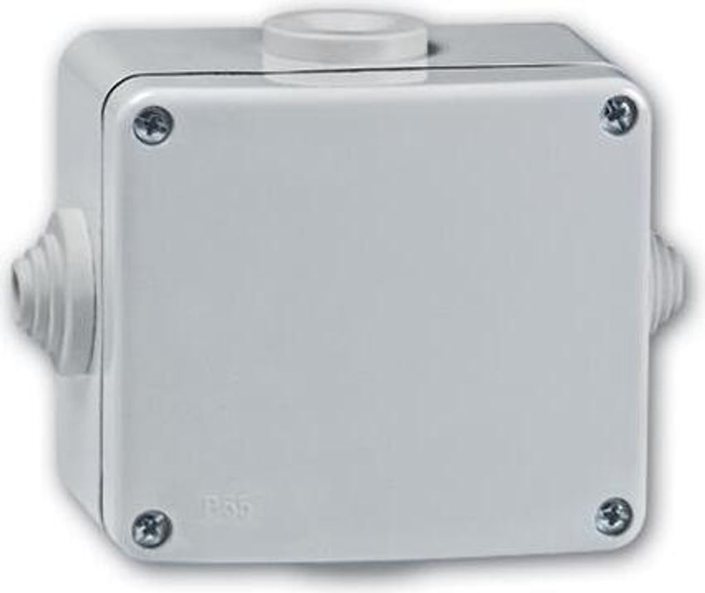 Verteilerbox Grau mit vier Eingängen 80x70 / IP55 Produktbild 