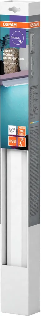 Barre LED Aluminium 400mm avec Capteur de Présence et Batterie USB