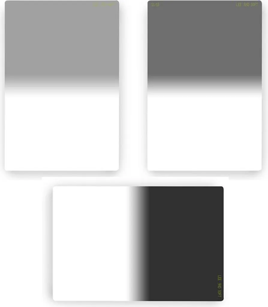 Kit Filtres ND Dégradés 100x150mm Transition Hard 0.3 à 0.9 LEE FILTERS