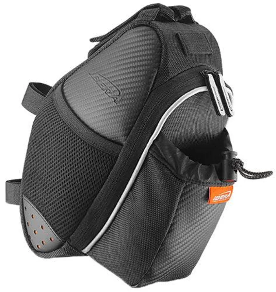 Sacoche de Selle Vélo Ibera IB-SB17 Seatpak en Nylon Résistant 0.4L Noir