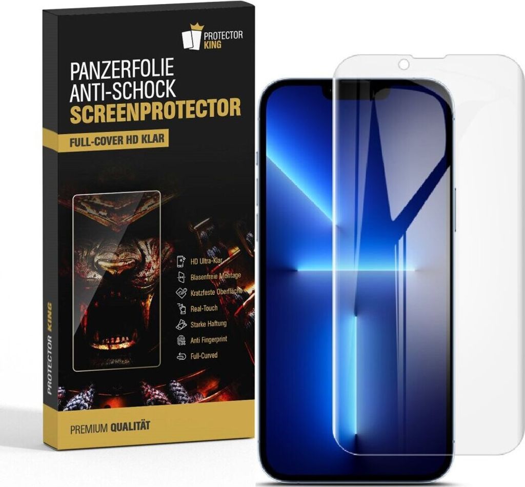 3x Panzerfolie für iPhone 13 Mini FULL COVER Displayschutzfolie Schutzfolie HD-KLAR PET