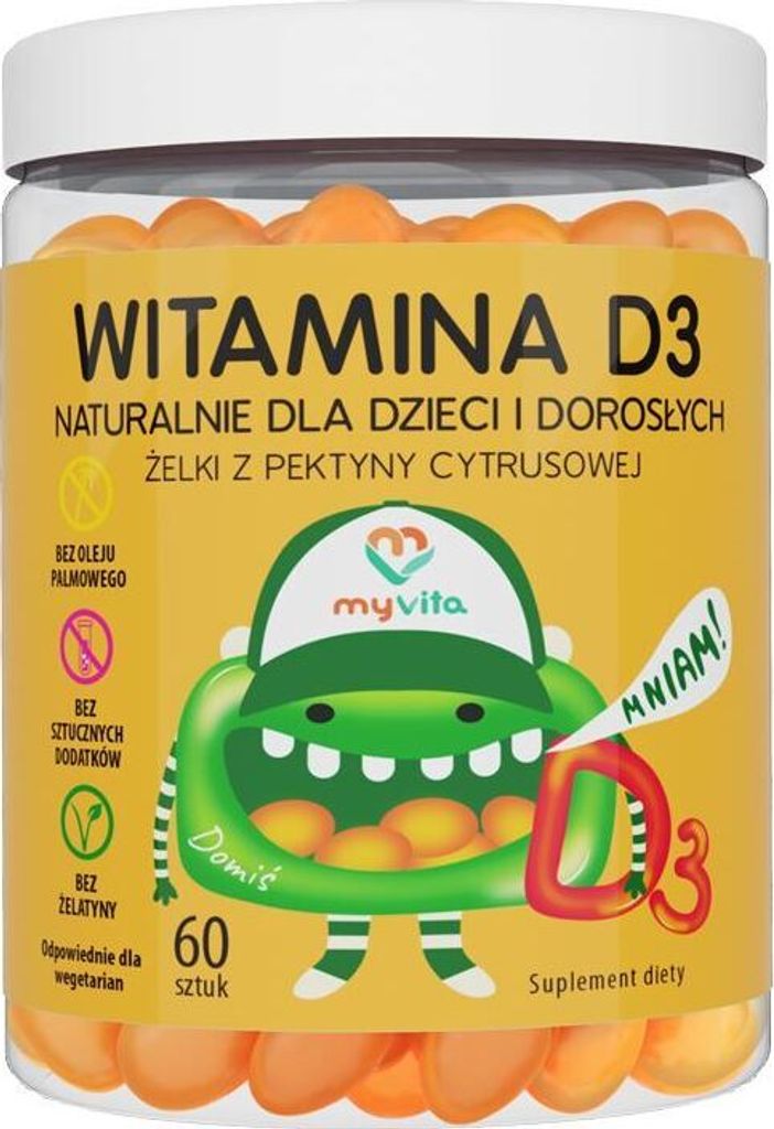 Myvita Natural Vitamin D3 Gummies - 60 Count