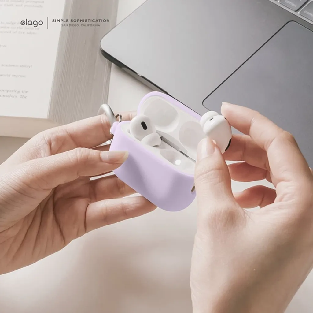 Miglior Prezzo Elago Custodia AirPods Pro 2 Silicone Lavanda - 6