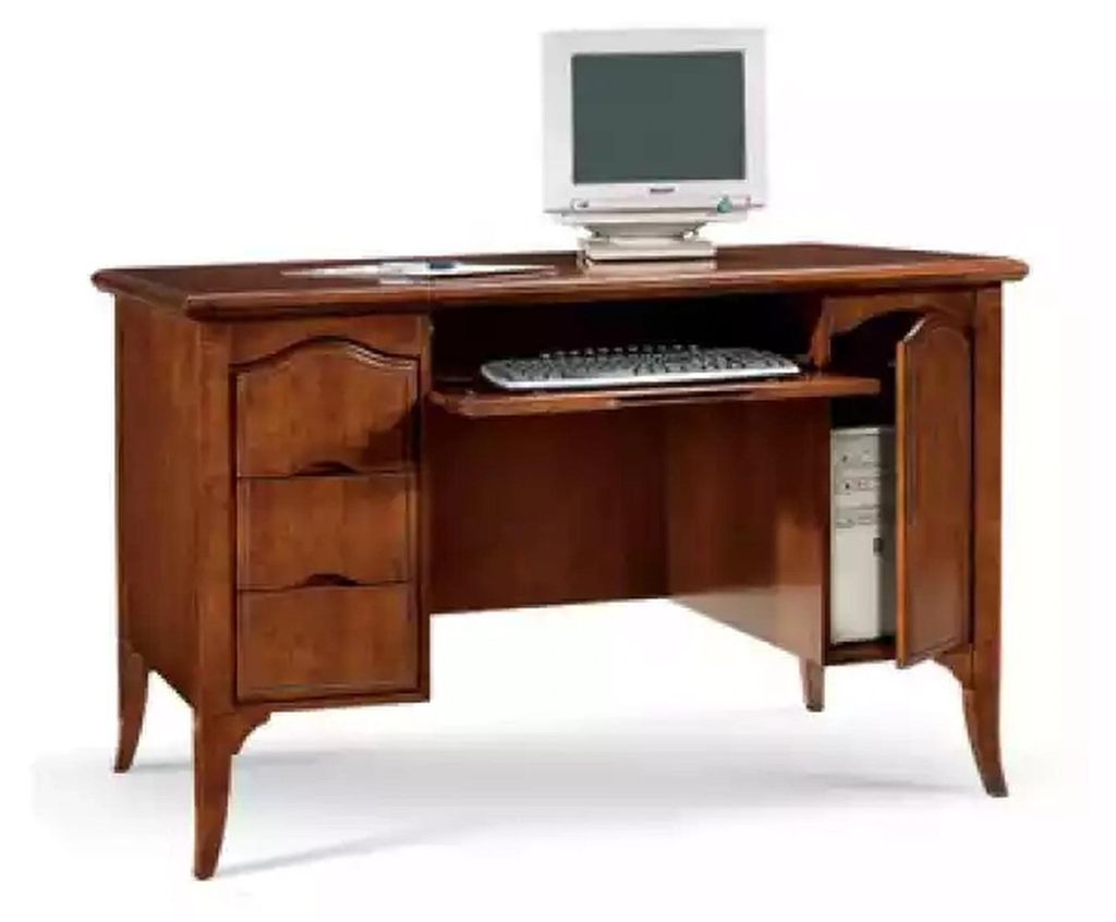 Schreibtisch Tisch Italienische Einrichtung Möbel Massiv Holz Büro Neu