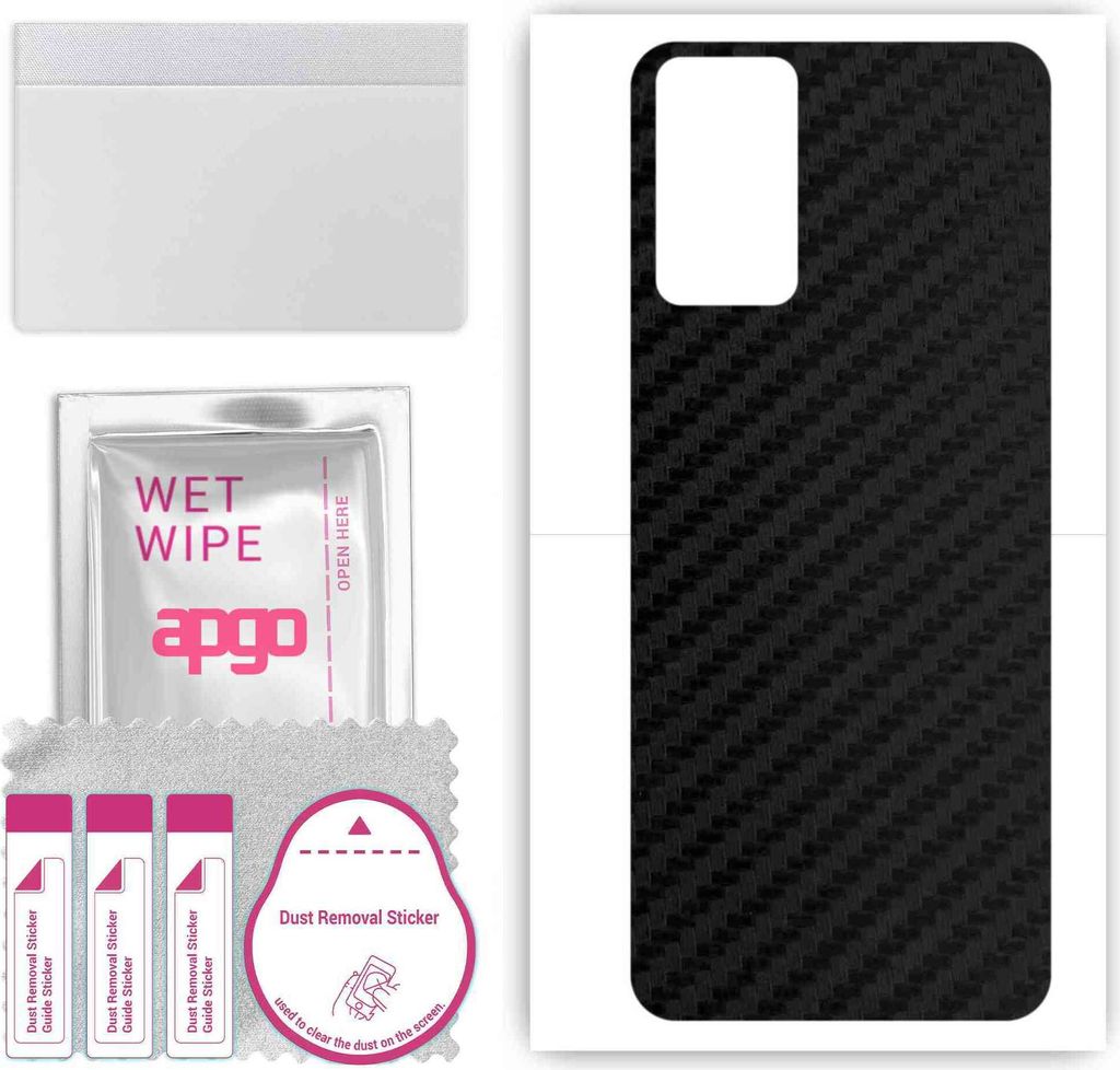 apgo Rückseite Schutzfolie, Skin, kompatibel mit Infinix Hot 12i, Hinten Displayschutzfolie aus Vinylfolie, kratzfest, einfache Montage - Schwarze...