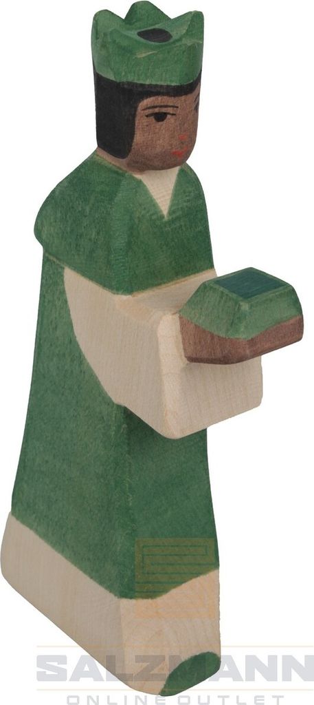 Ostheimer König Figur Grün handgemalt auch für Produktbild 4