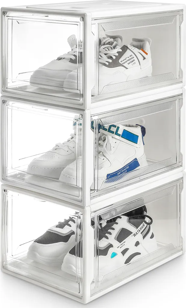 Boîte de Rangement Chaussures Anti-Poussière Grande Pointure Taille 48