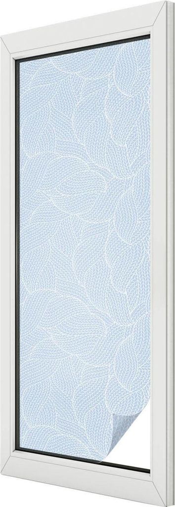 Buntglas Fensterfolie – 146x50 cm – Stained-Glass Design – blickdichte dekorative Sichtschutzfolie – selbstklebend, UV-Schutz – Bemalter ...