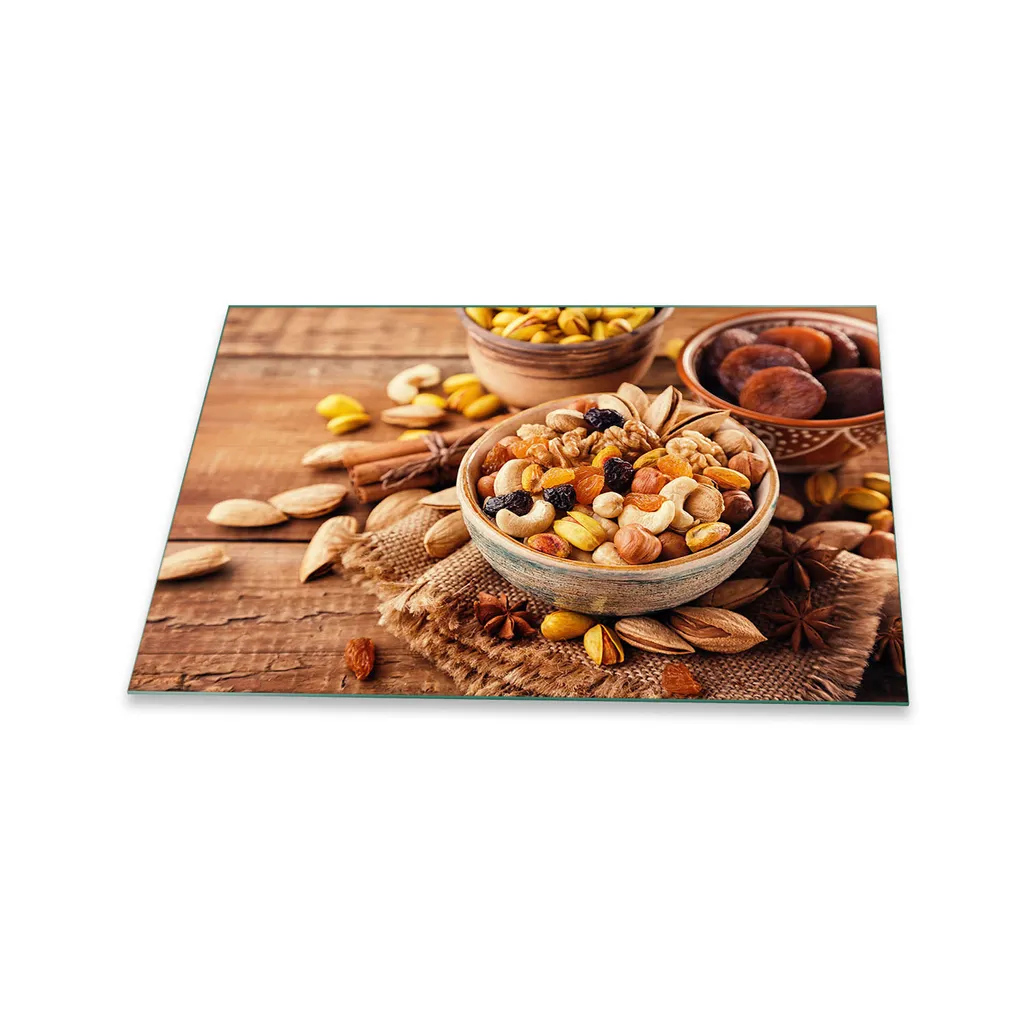 Copri Piano Cottura Vetro 80x52 Frutta Marrone - Offerta Tagliere XL