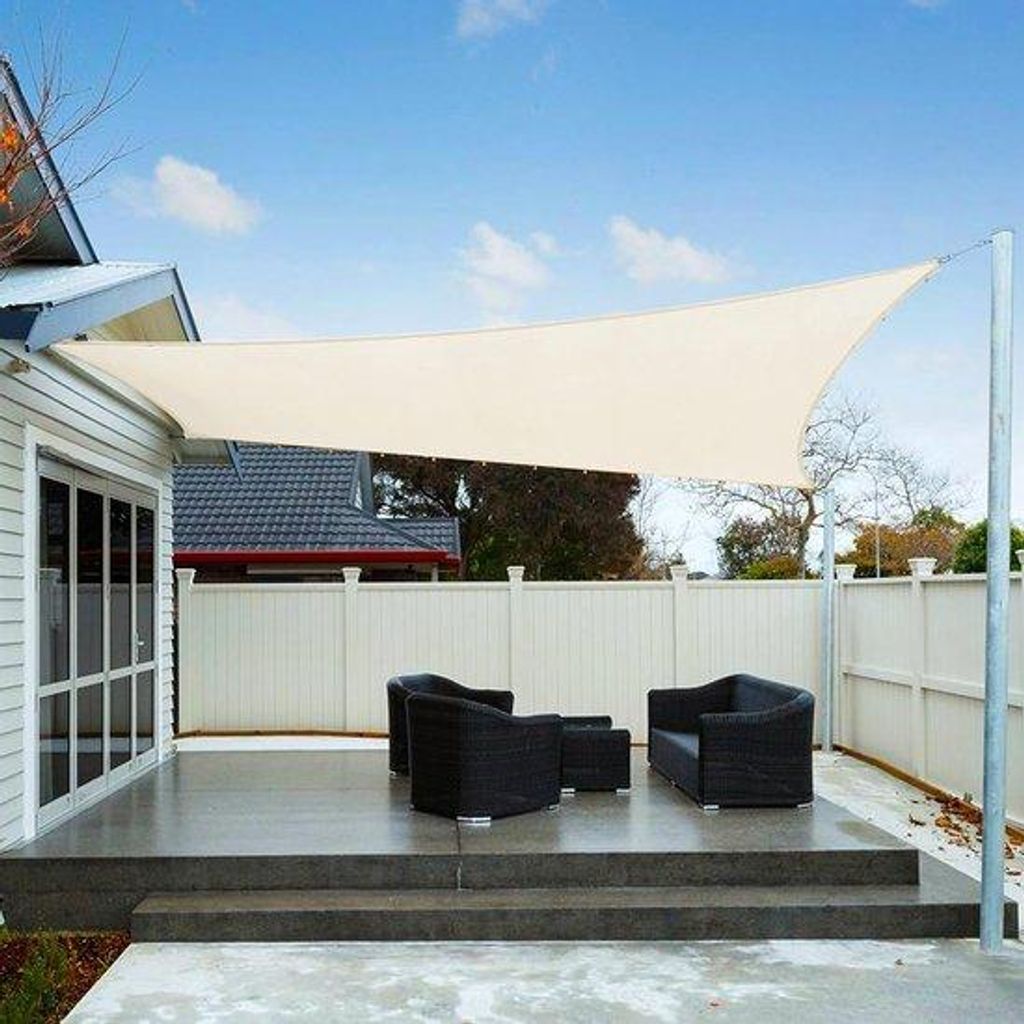 Rechteckige Markise, wasserdicht, UV-beständig, 2,5x4m, Creme