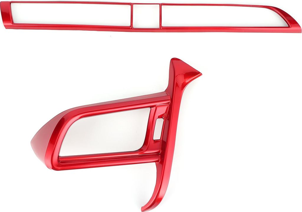 Linke Armaturenbrettverkleidung, zentraler Lüftungsgitterrahmen, rote Dekoration, passend für Camry 2018–2020