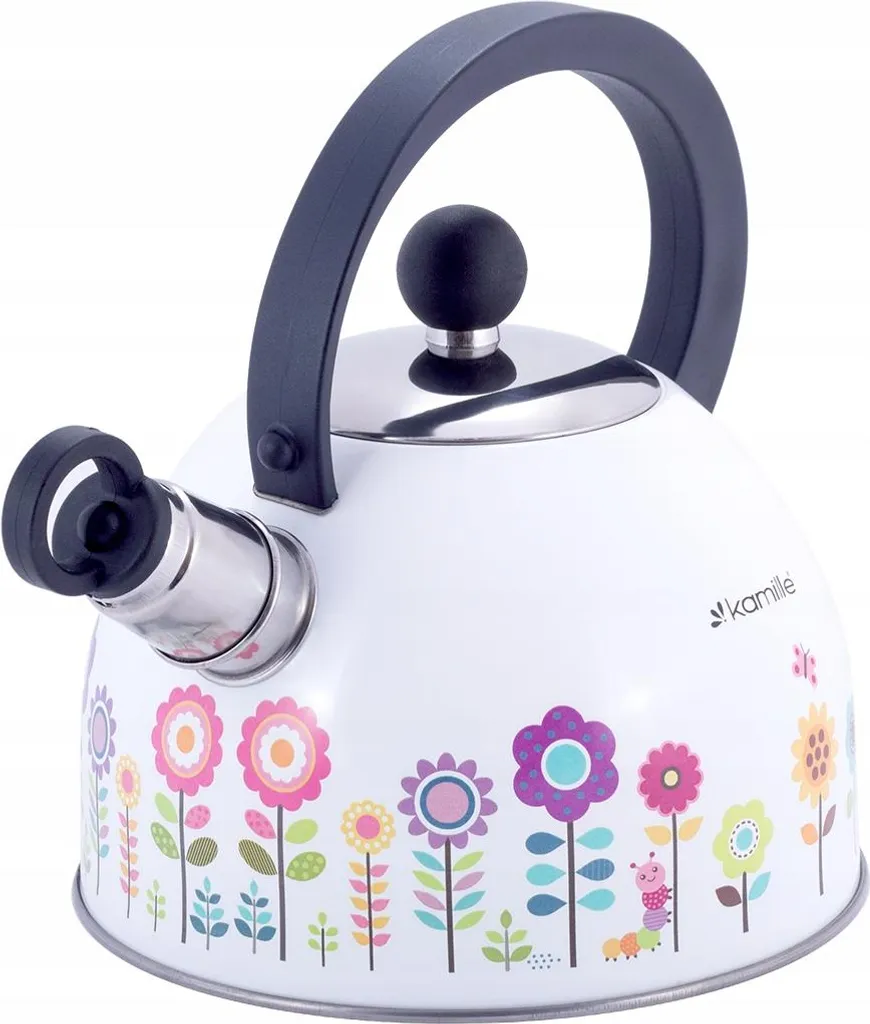Bouilloire à sifflet 1,8L Kamille : l'accessoire idéal pour thé et café