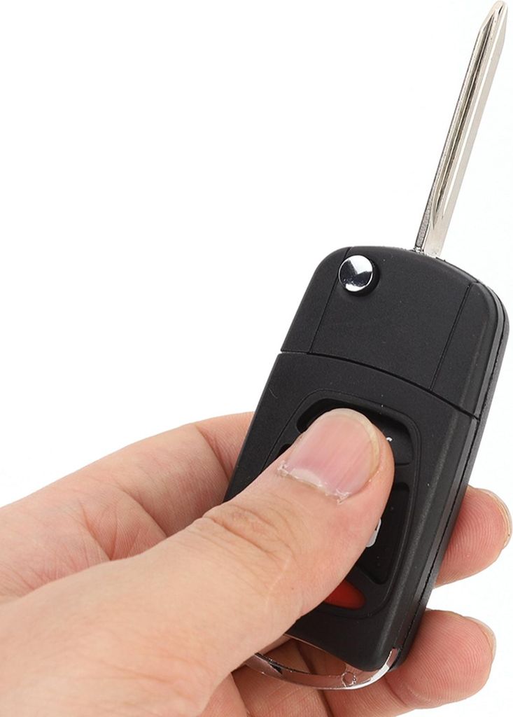 3 Panik-Knopf-Klapp-Fernbedienungshülle für Schlüsselanhänger, passend für Chrysler 300 2005–2007