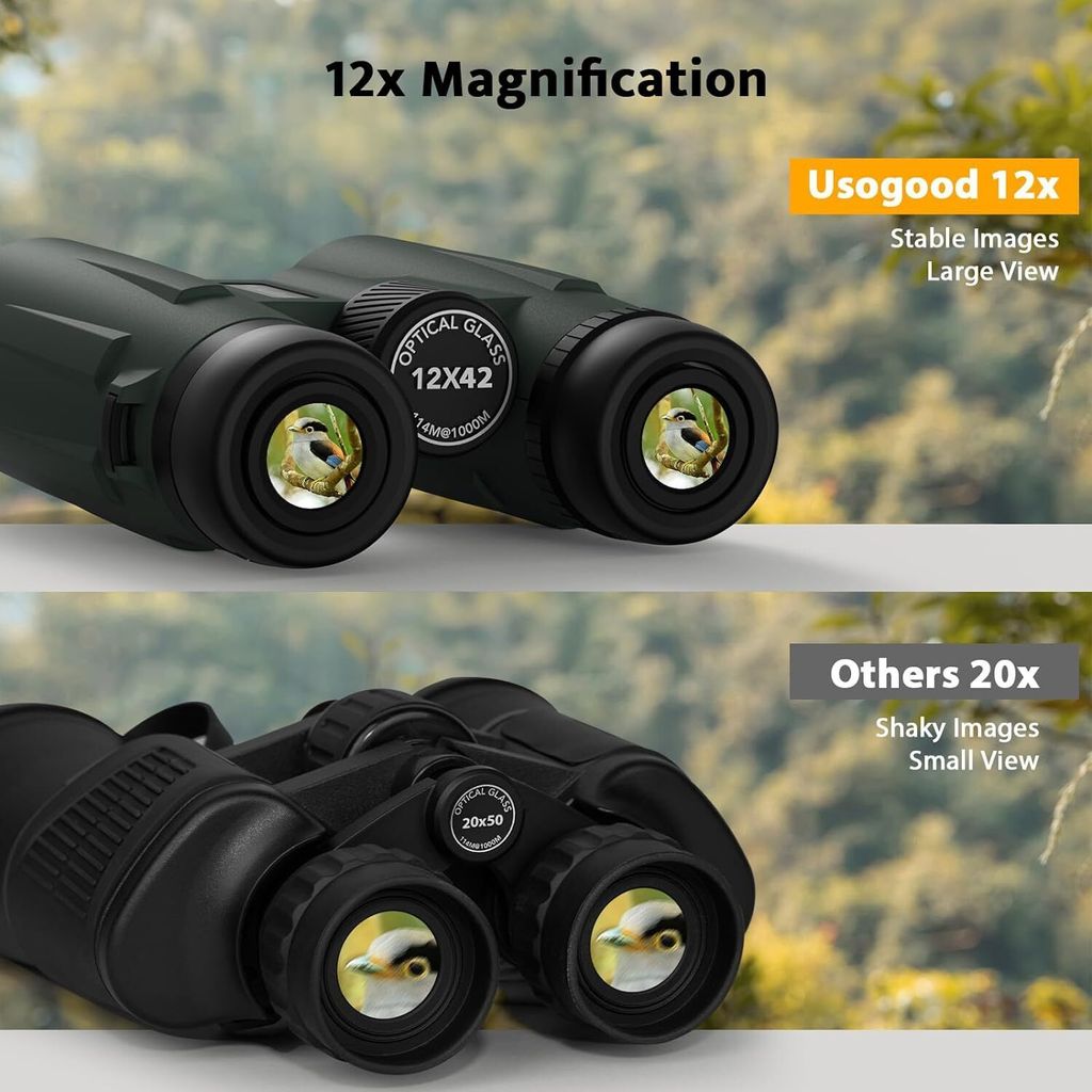 UsoGood binokulární dalekohled 12x42 HD Kompaktní vodotěsný Obrázek produktu 2