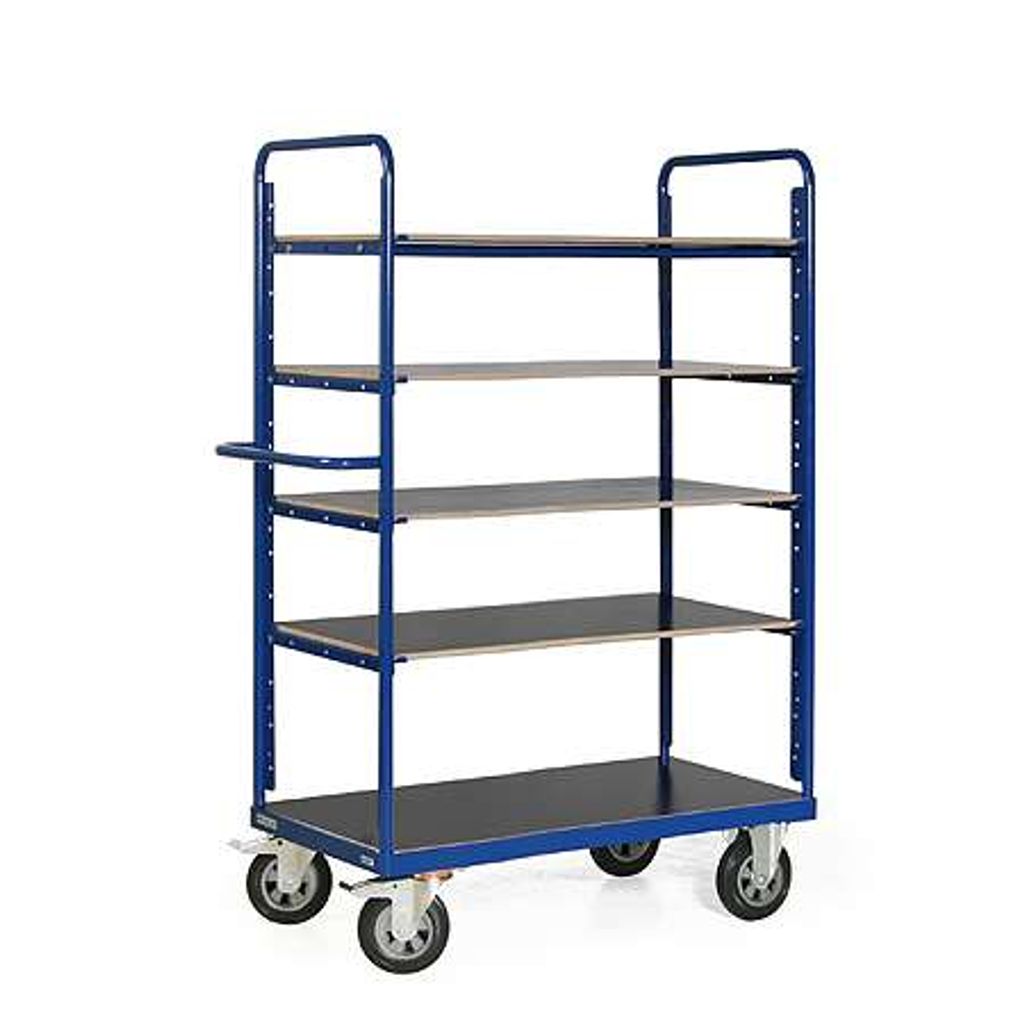 Protaurus Etagenwagen F600 mit 5 Ladeflächen 600kg Tragkraft 1800mm hoch 1200x800mm