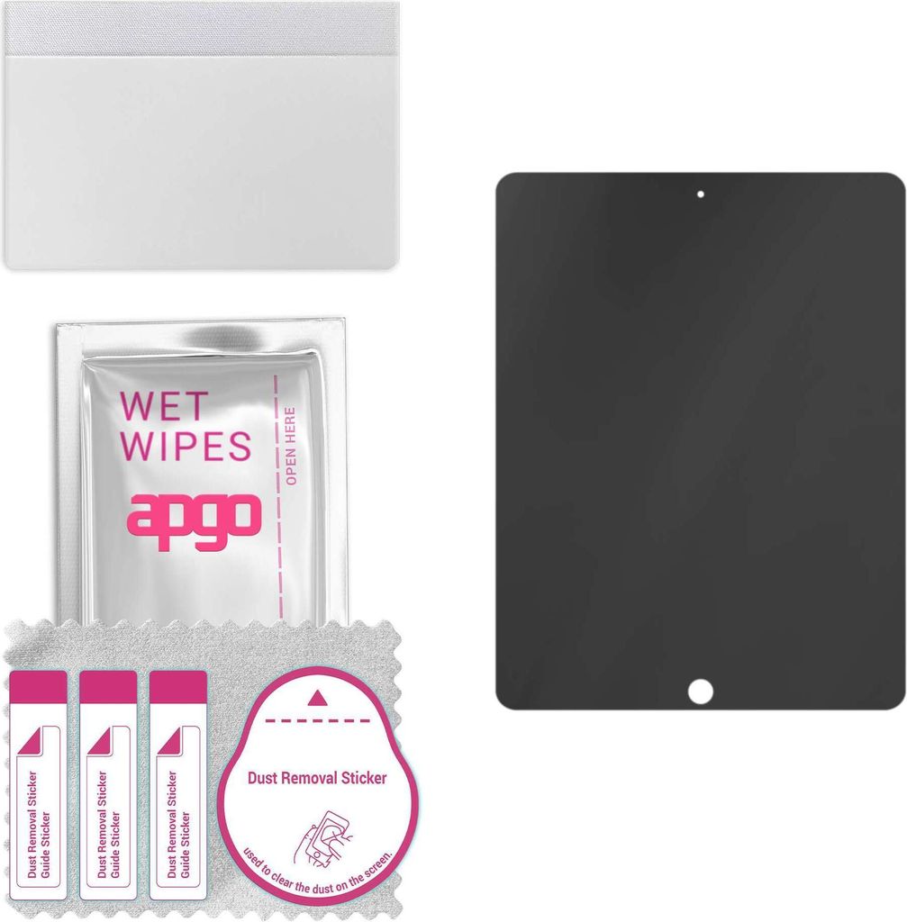 apgo Hybrid Privacy Schutzglas, Matt, kompatibel mit Apple iPad 4 Wi-Fi + Cellular, Anti-Spy, toller Ersatz für Hartglas, kratzfester Displayschut...
