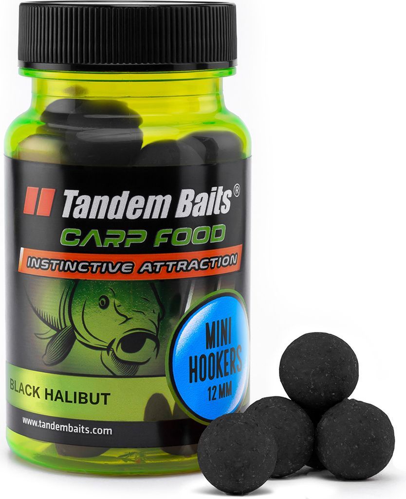 Tandem Baits Carp Food Perfection Mini Hookers Schwarzer Heilbutt, Karpfenfutter, Karpfen Angeln, Köder zum Große-Fische-Angeln, Karpfenzubehör ...