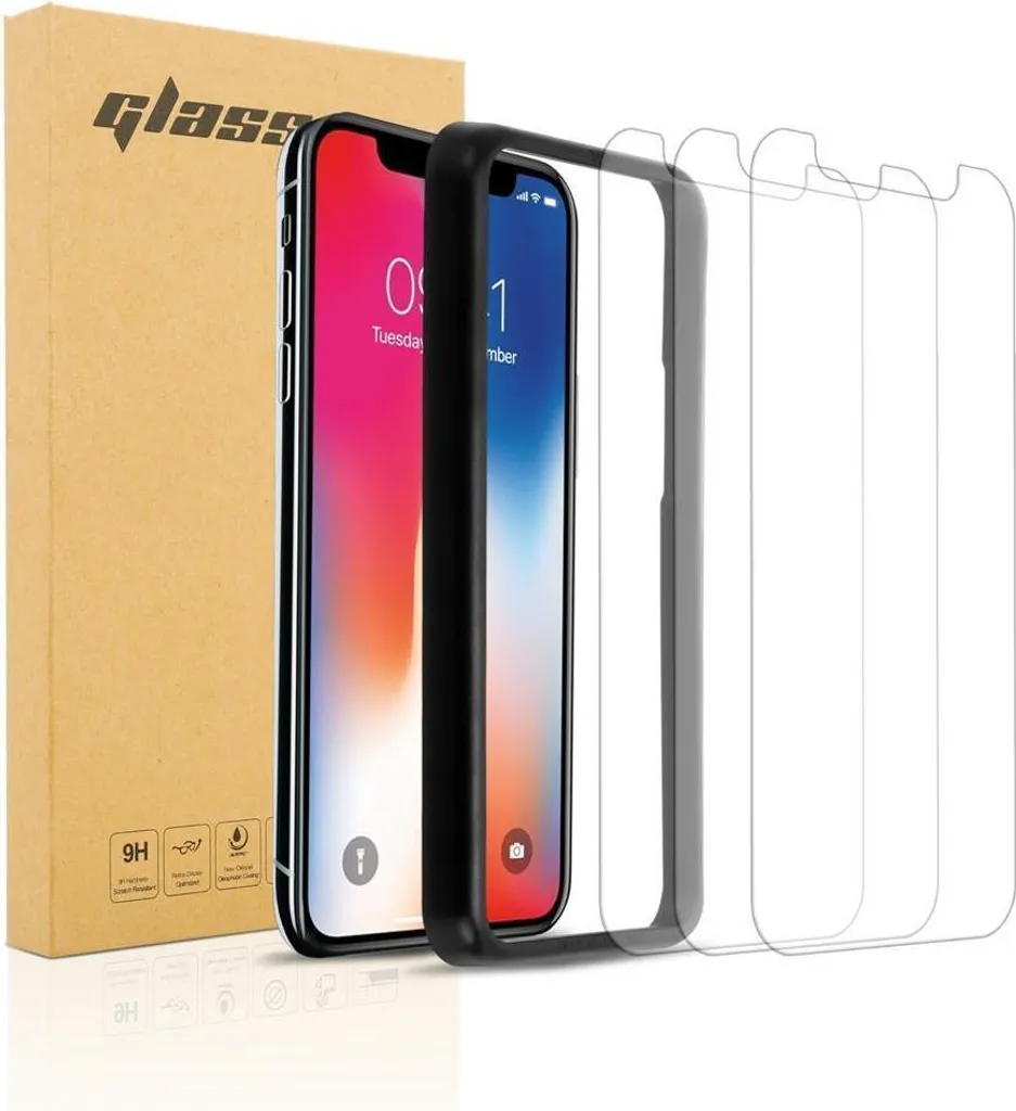 Cadorabo 3x pellicola blindata per Apple iPhone XR pellicola protettiva in vetro temperato naturale di protezione del display