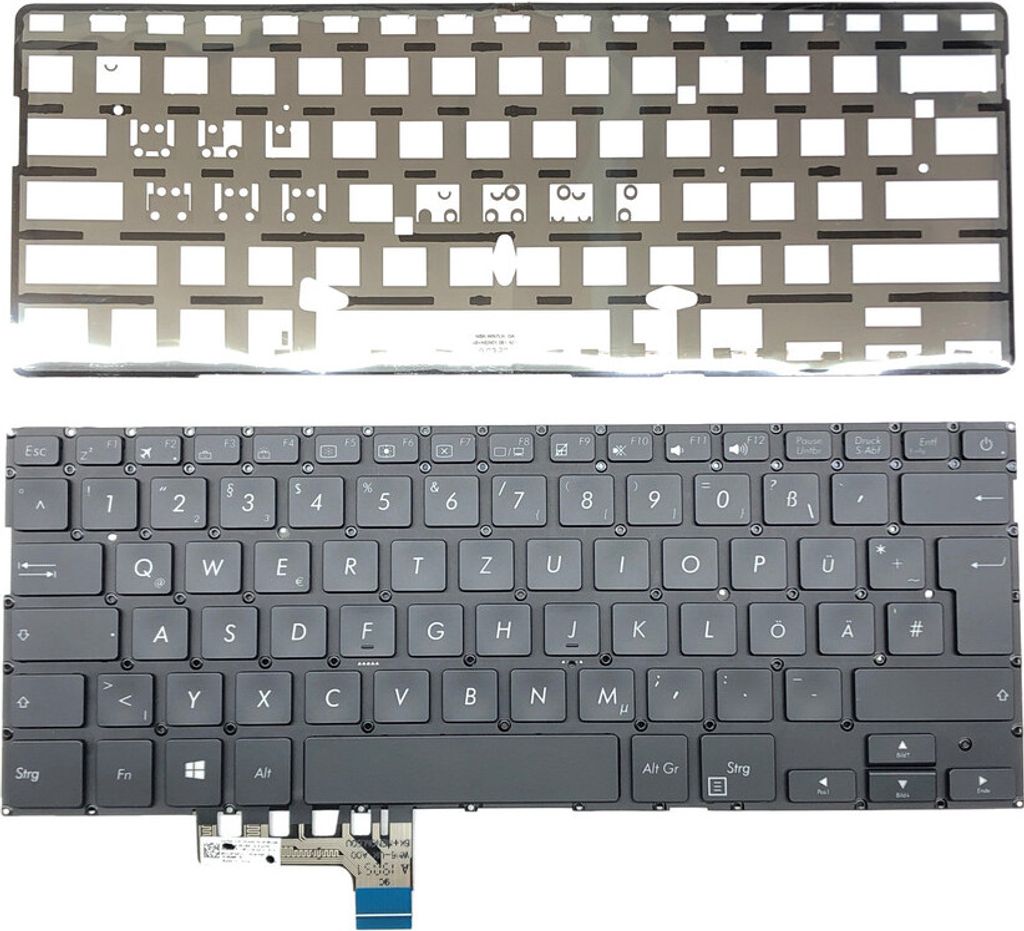 DEUTSCHE - Schwarz Tastatur Keyboard mit Beleuchtung kompatibel für Asus ZenBook 13 UX331UN