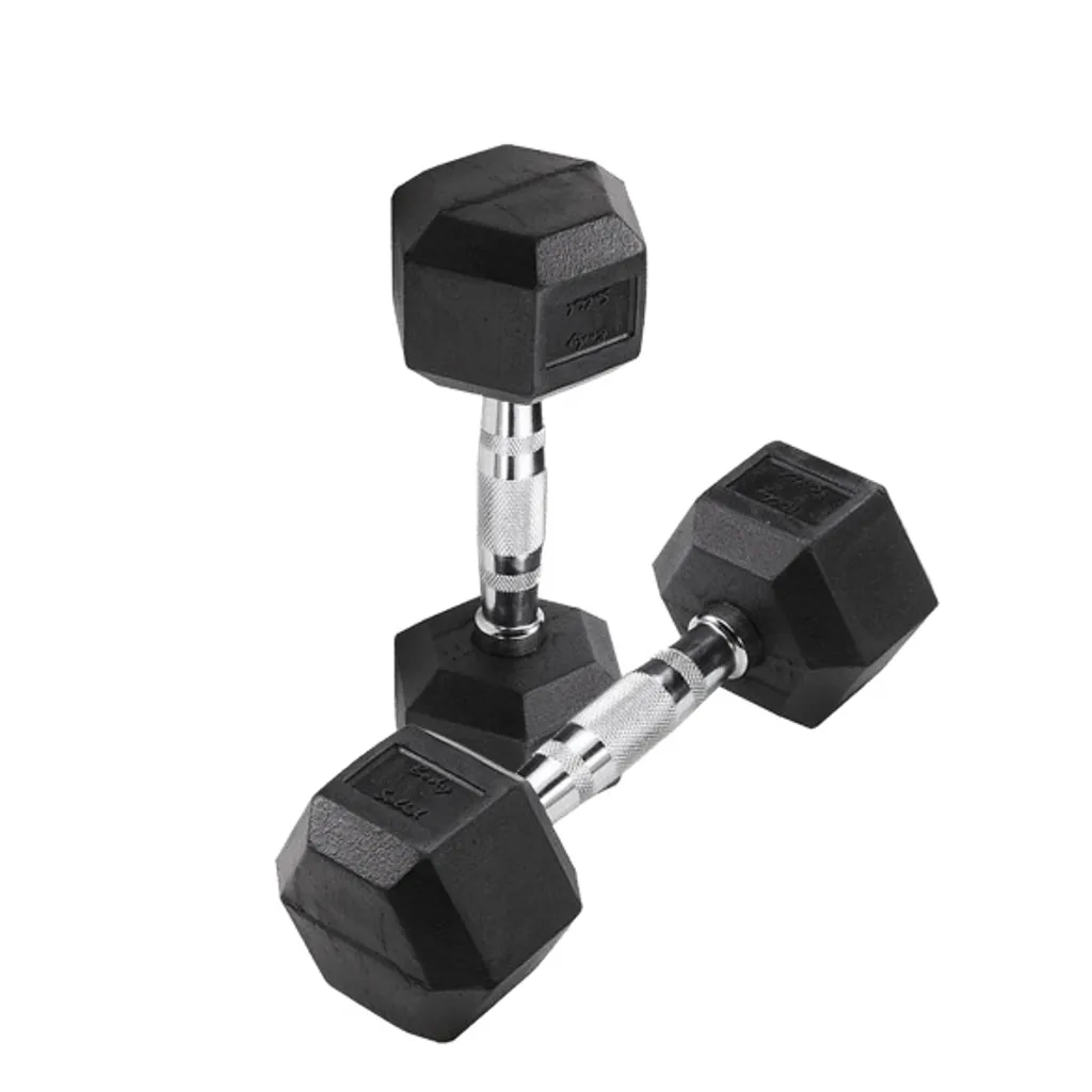 Haltères hexagonaux 2x6 kg pour entraînement à domicile et Crossfit