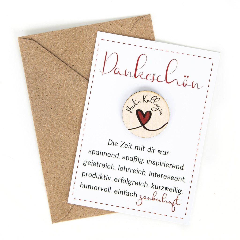 Taler "Beste Kollegin" Karte Abschiedsgeschenk für Kollegen