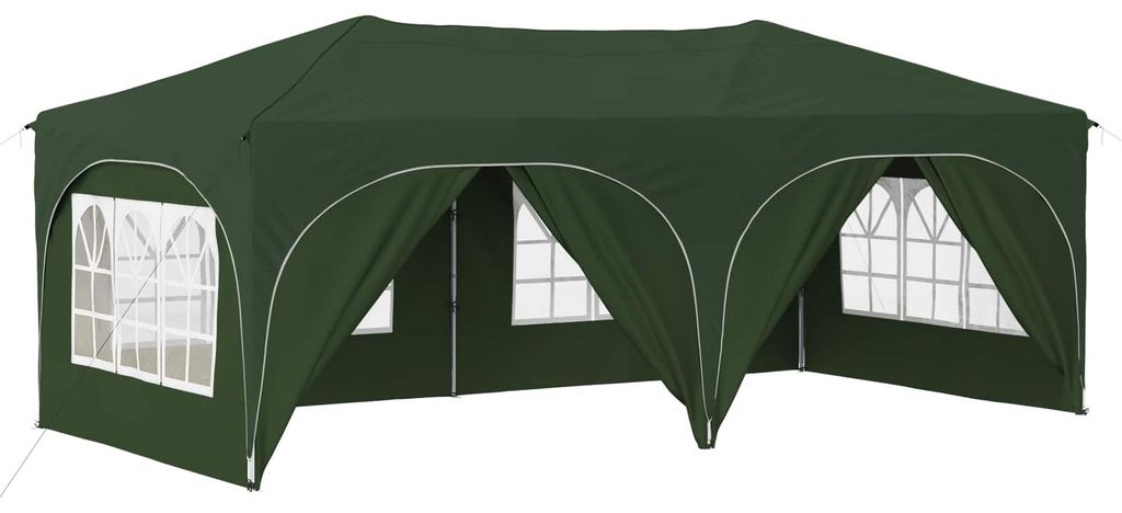 Pop-up Partyzelt Grün 575 x 288 x 245 cm Oxford-Stoff