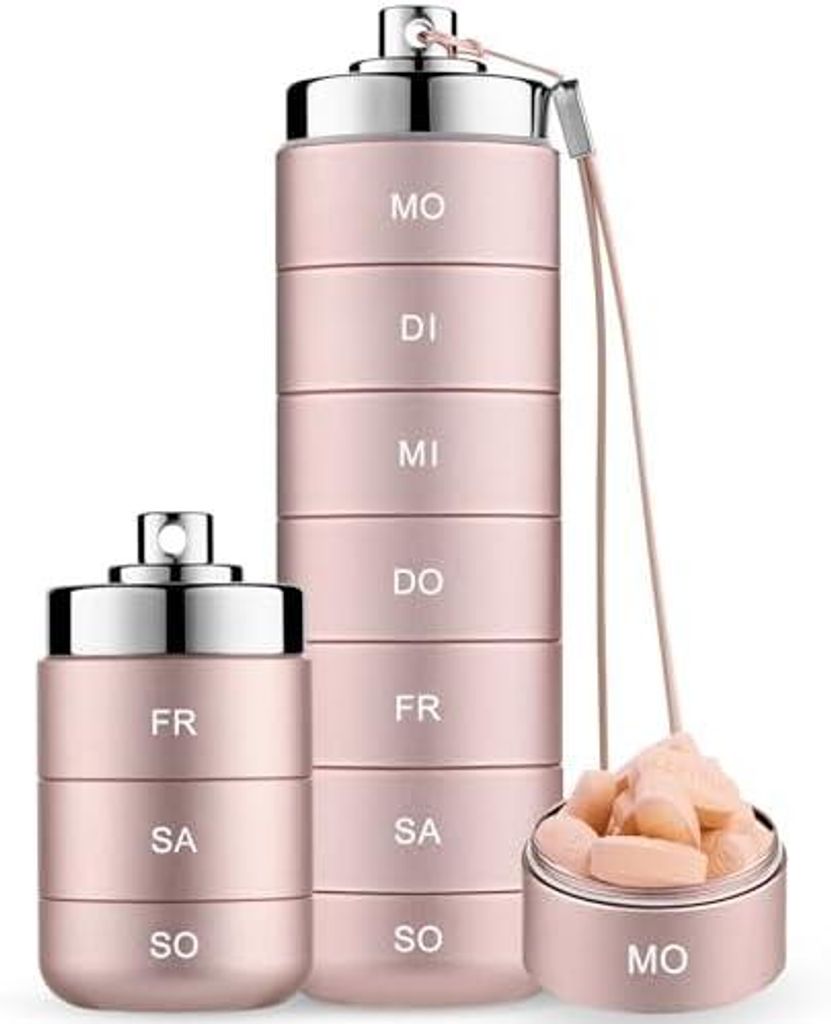 Mossime Tablettenbox 7 Tage Große Fächer Tragbare Produktbild 
