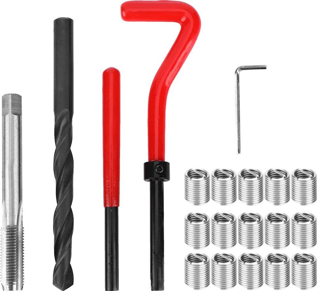 20 Stück Gewindeeinsätze M9x1,25 Innengewinde Reparaturzubehörsortiment