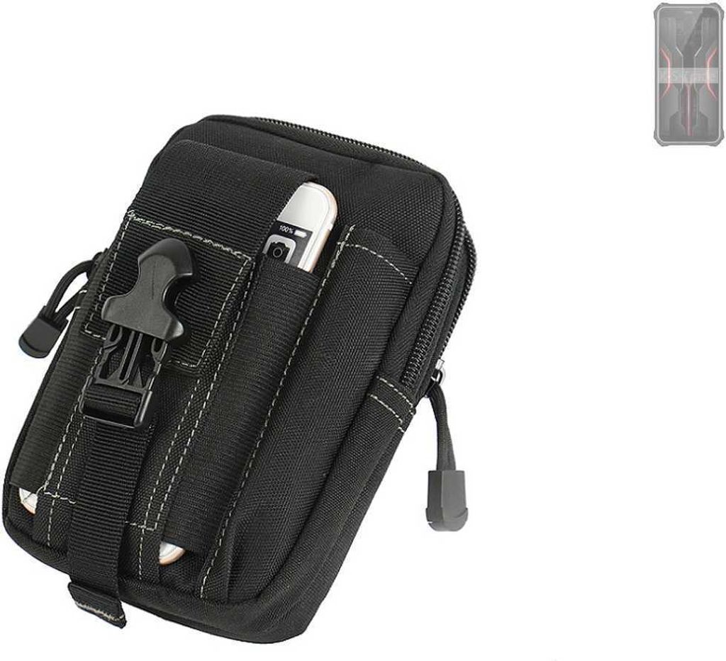 K-S-Trade Gürtel Tasche kompatibel mit FOSSiBOT F101P Gürteltasche Holster Schutz Hülle Handy Hülle Smartphone outdoor Handy-Hülle schwarz