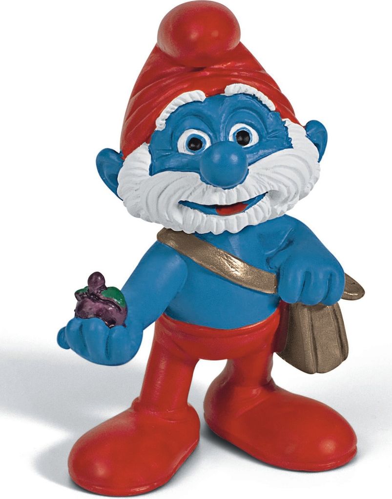 Schleich Papa Smurf with bag, Blau, Rot, 3,5 cm, 3 cm, 5,5 Produktbild 