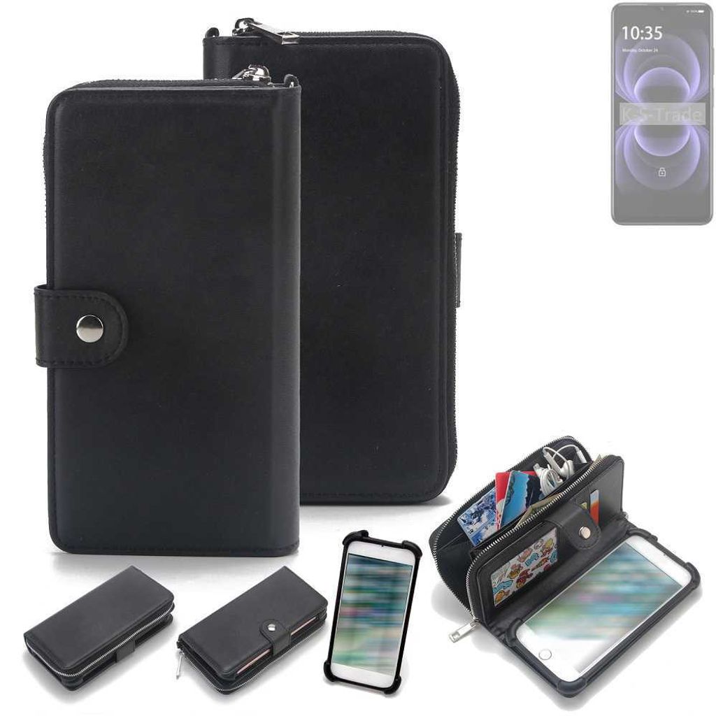 K-S-Trade 2in1 Handyhülle Schutzhülle kompatibel mit FreeYond M5A & Portemonnee Cover Handy Hülle Case Etui Geldbörse Wallet Bookstyle Hülle