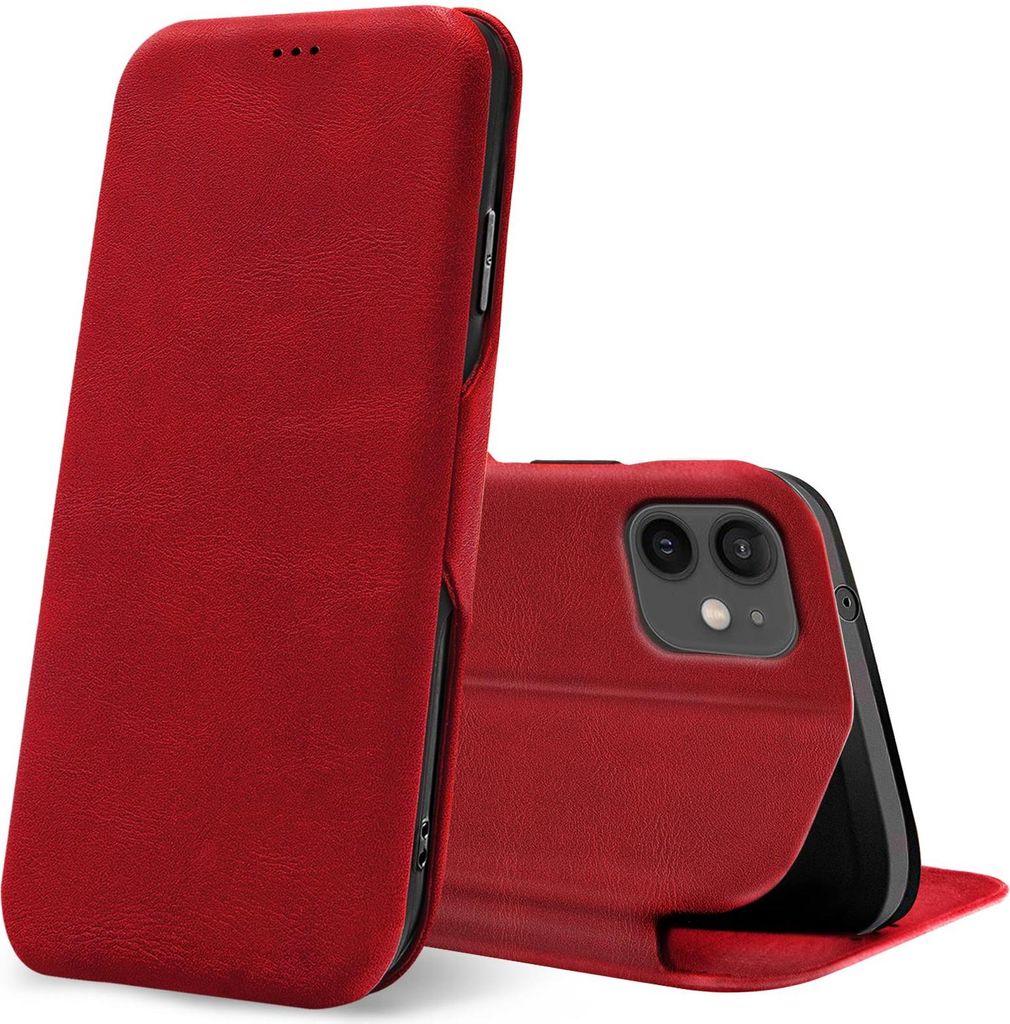 Shell Flip Case für Apple iPhone 12 Mini (5.4 Zoll) Hülle Book Cover Handy Tasche mit Kartenfach Premium Schutzhülle