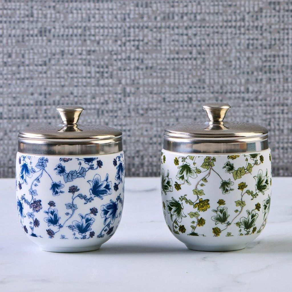 Zestaw 2 vintage'owych naczyń do gotowania jajek marki BIA Zdjęcie produktu 