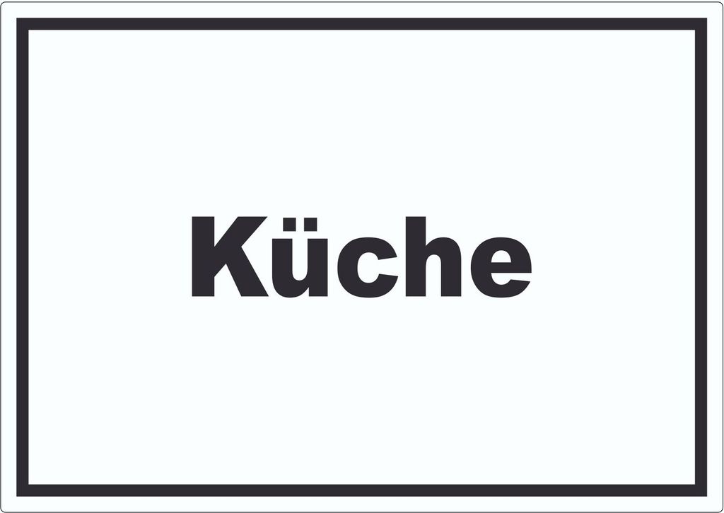 Küche Aufkleber mit Text Kitchen cucina waagerecht A0 (841x1189mm)