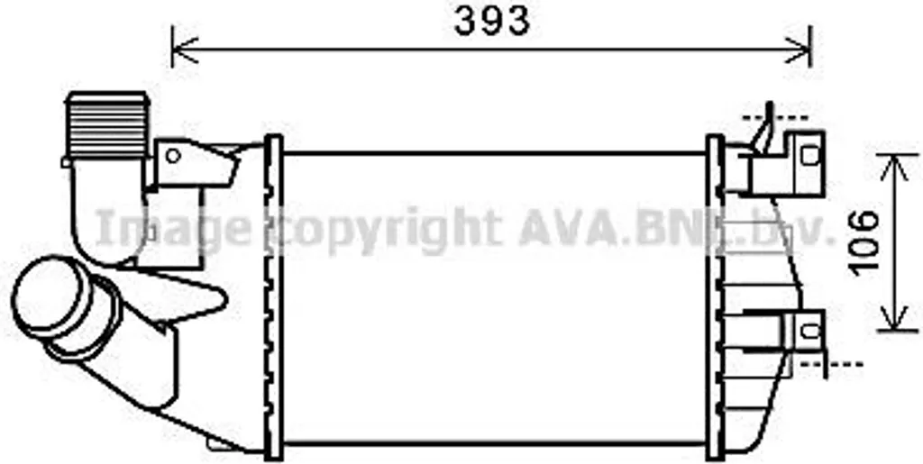 Intercooler PRASCO OL4584 pour Opel Astra H et Zafira B - OE 13212402